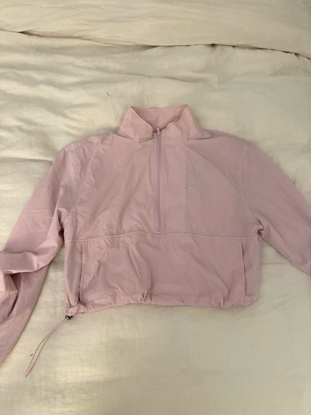 SET Active Light Pink Quarter-Zip Track Jacket
